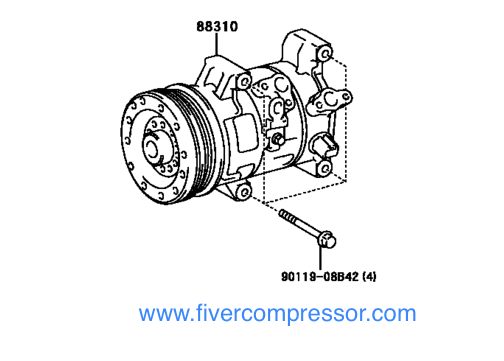 Compresseur de climatisation pour véhicule 88310-2B690, 883102B690;                      88310-2B691,883102B691PREMIO/ ALLION : AZT240