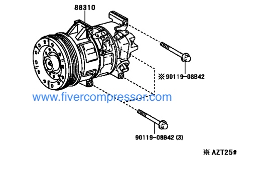 A/C Compressor for vehicle88310-05090, 8831005090 AVENSIS 