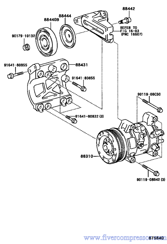 Compresor de aire acondionado88310-21110, 8831021110CALDINA