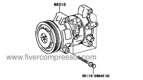 Compresseur de climatisation pour véhicule88310-21120, 8831021120      CALDINA     ISIS