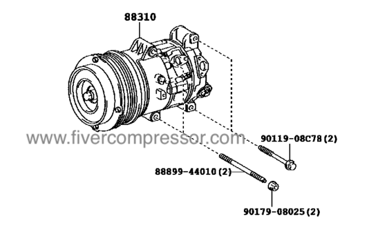 A/C Compressor for vehicle 88310-30760, 8831030760CROWN/ MAJESTA