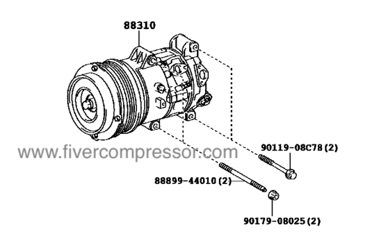 Compresseur de climatisation pour véhicule 88310-50180, 8831050180 LEXUS LS