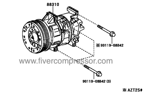 Compresor de aire acondionado 88310-05080 8831005080 AVENSIS 