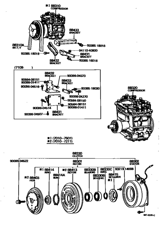Compresor de aire acondionado88310-60010, 8831060010 LAND CRUISER