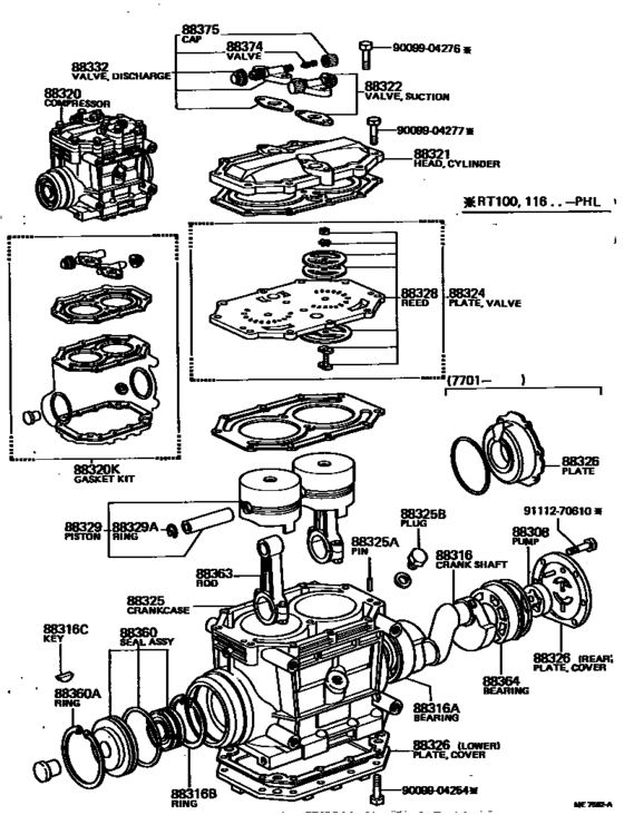 Compresseur de climatisation pour véhicule88310-22040,8831022040;88310-60040,8831060040;88310-60010,8831060010LAND CRUISER