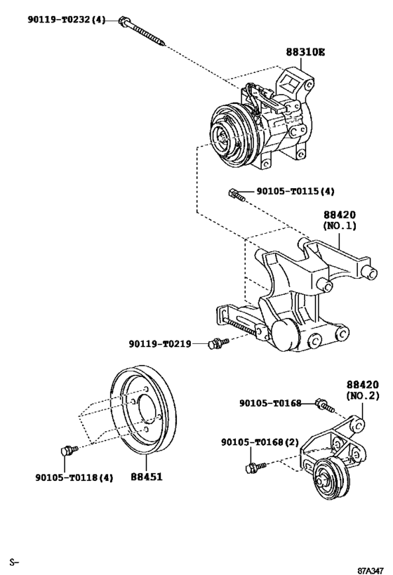 A/C Compressor for vehicle88310-0K130, 883100K130;88310-0K133, 883100K133;88310-0K131,883100K131HILUX/4RUNNER TRUCK
