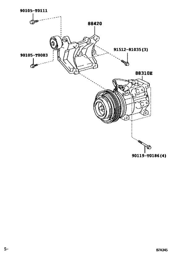 Compresor de aire acondionado 88310-0K122, 883100K122;88310-0K123, 883100K123HILUX/4RUNNER TRUCK