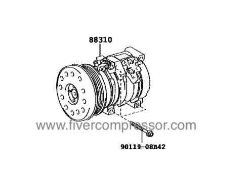 A/C Compressor 88310-02620, 8831002620 COROLLA