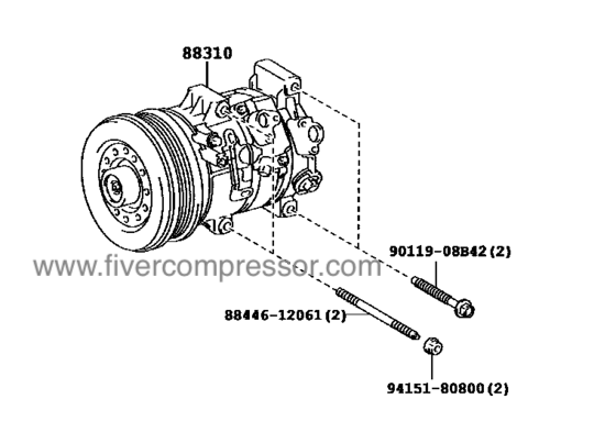A/C Compressor for vehicle 88310-02680, 8831002680; 88310-1A660,883101A660 COROLLA