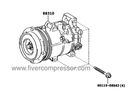 Compresseur de climatisation pour véhicule88310-06330, 8831006330CAMRY/ VISTA/ AURION
