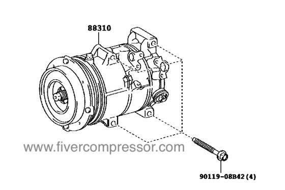Auto AC Compressor Assy 88310-06260, 8831006260CAMRY/ VISTA/ AURION