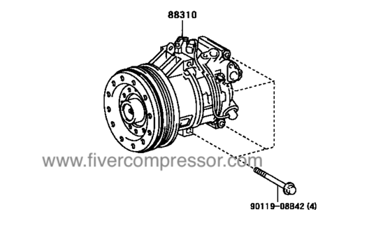 Compresseur de climatisation pour véhicule 88310-52250, 8831052250  SCION XA     SCION XB