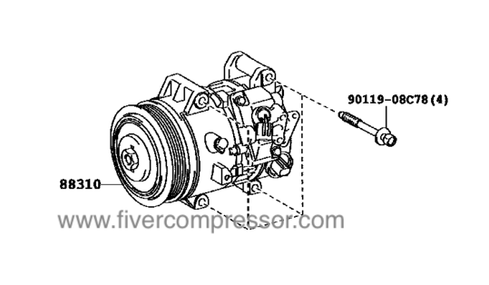 Compresor de aire acondionado 88310-06470, 8831006470;88310-06471, 8831006471CAMRY/ VISTA/ AURION