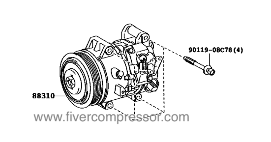 Auto AC Compressor Assy 88310-06540, 8831006540;88310-06541, 8831006541CAMRY/ VISTA/ AURION