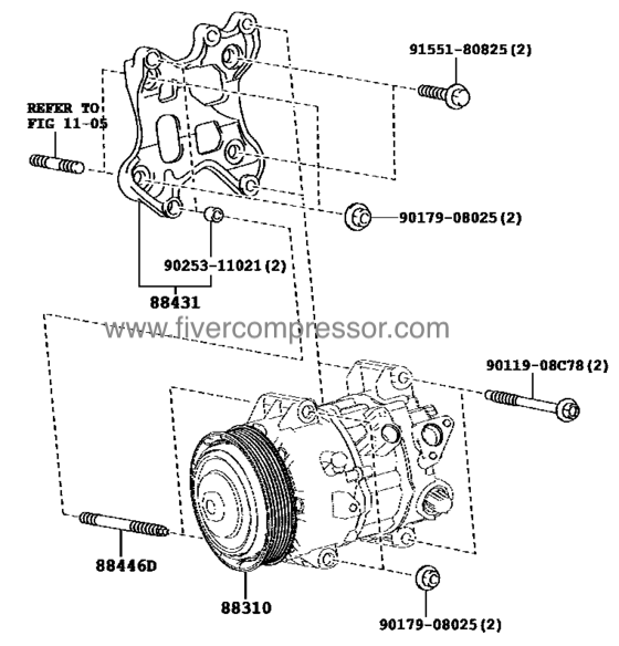 Toyota AC Compressor Assy88310-78020, 8831078020; 88310-78021, 8831078021 LEXUS NX AGZ10  2014-2018;  AGZ15  2014-2018