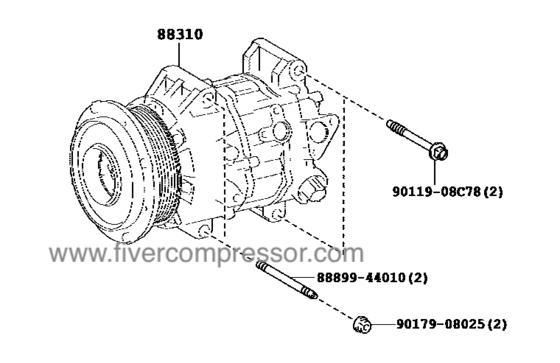 Compresseur de climatisation pour véhicule88310-24181, 8831024181LEXUS GS  URL10   2015- 2018; LEXUS LC  URZ100  2017-2018; LEXUS RC  USC10  2014-2018