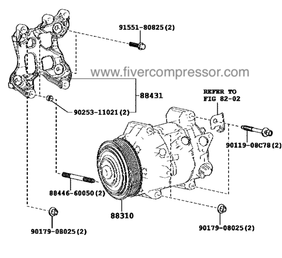 Auto AC Compressor Assy 88310-48320, 8831048320 LEXUS RX   AGL20  2015=-2018 AGL25  2015-2018